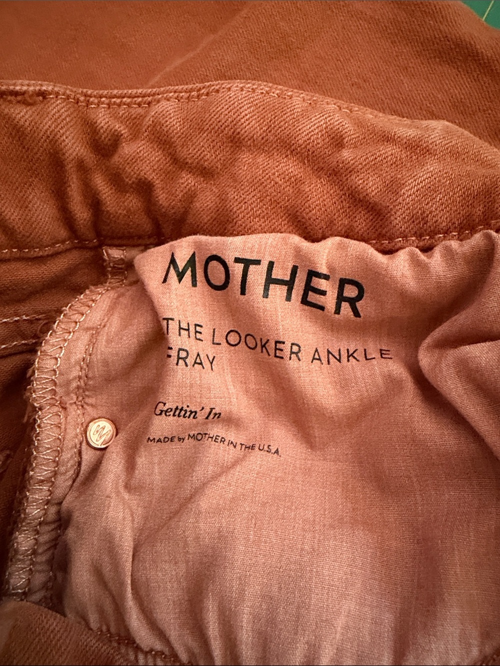 MOTHER High-Rise Rust Corduroy Jeans - Picture 3 of 4